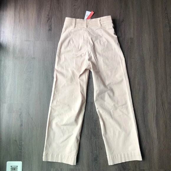 Marine Layer Pants Women’s 2 Peach Whip Pink NWT Bridget Wide Leg Crop Preppy - Picture 6 of 11